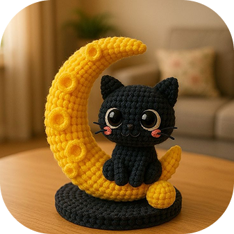 Luminária Lua Gatinho